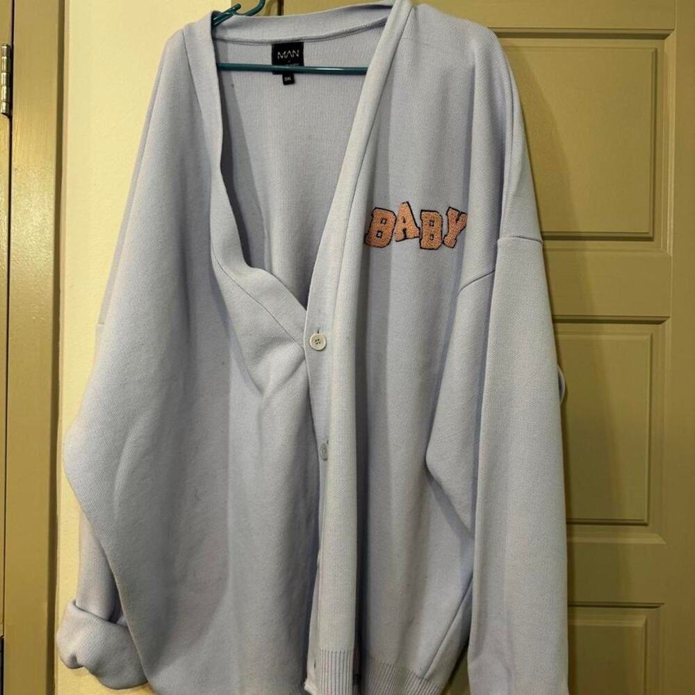 Boohooman x baby blue oversized